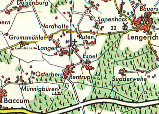 Karte aus den 50er Jahren