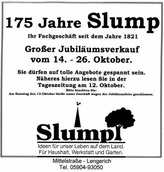 Quelle: Informationsblatt der Samtgemeinde Lengerich - Nr. 223, Lengerich Oktober 1996