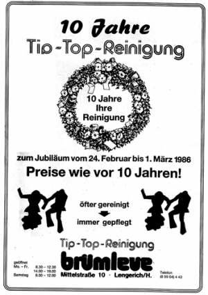 Quelle: Informationsblatt der Samtgemeinde Lengerich - Nr. 95, Lengerich Februar 1986 Quelle: Informationsblatt der Samtgemeinde Lengerich - Nr. 95, Lengerich Februar 1986