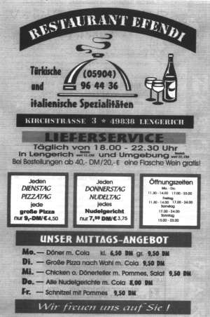Quelle: Informationsblatt der Samtgemeinde Lengerich - Nr. 285, Lengerich November 2001 Quelle: Informationsblatt der Samtgemeinde Lengerich - Nr. 285, Lengerich November 2001