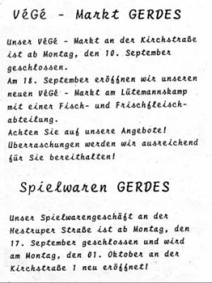 Quelle: Informationsblatt der Samtgemeinde Lengerich - Nr. 78, Lengerich September 1984 Quelle: Informationsblatt der Samtgemeinde Lengerich - Nr. 78, Lengerich September 1984