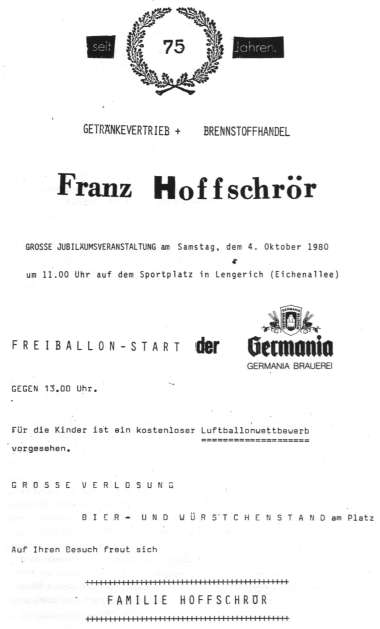 Quelle: Informationsblatt der Samtgemeinde Lengerich - Nr. 31, Lengerich Oktober 1980 Quelle: Informationsblatt der Samtgemeinde Lengerich - Nr. 31, Lengerich Oktober 1980
