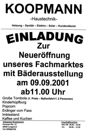 Quelle: Informationsblatt der Samtgemeinde Lengerich - Nr. 283, Lengerich September 2001 Quelle: Informationsblatt der Samtgemeinde Lengerich - Nr. 283, Lengerich September 2001