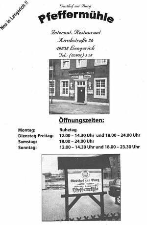 Quelle: Informationsblatt der Samtgemeinde Lengerich - Nr. 266, Lengerich April 2000 Quelle: Informationsblatt der Samtgemeinde Lengerich - Nr. 266, Lengerich April 2000
